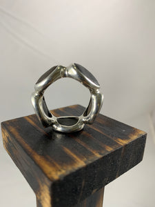 River rock and silver ring